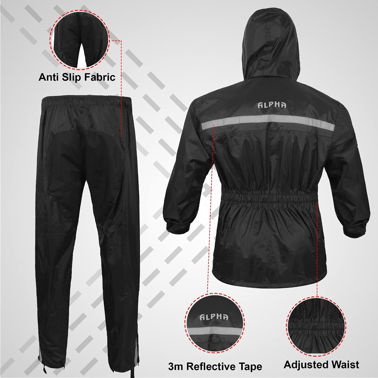 RAIN SUIT (BLACK, MEDIUM)