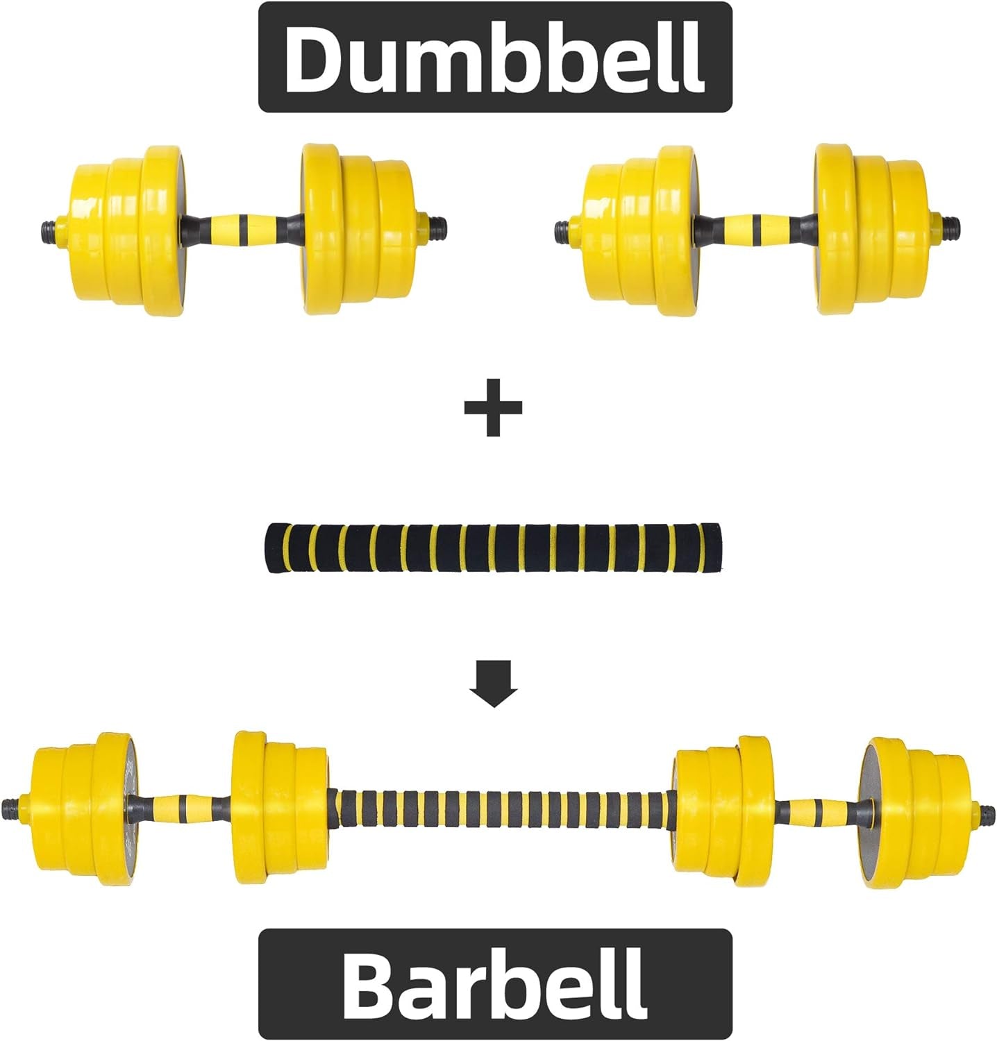 Adjustable Weights Dumbbells Set, Dumbbell Set, Home Weights 2-In-1 Set, 22-33-44-55-66-88 Non-Slip, All-Purpose, Gym