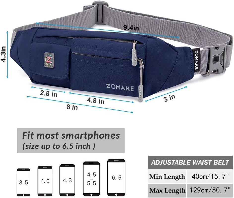 Crossbody Fanny Pack for Women Men:Small Runners Belt Bag with Adjustable Strap - Fashion Water Resistant Waist Bag, Mini Bum Bag Pouch Bag for Running Travel Hiking Carrying All Phones,By