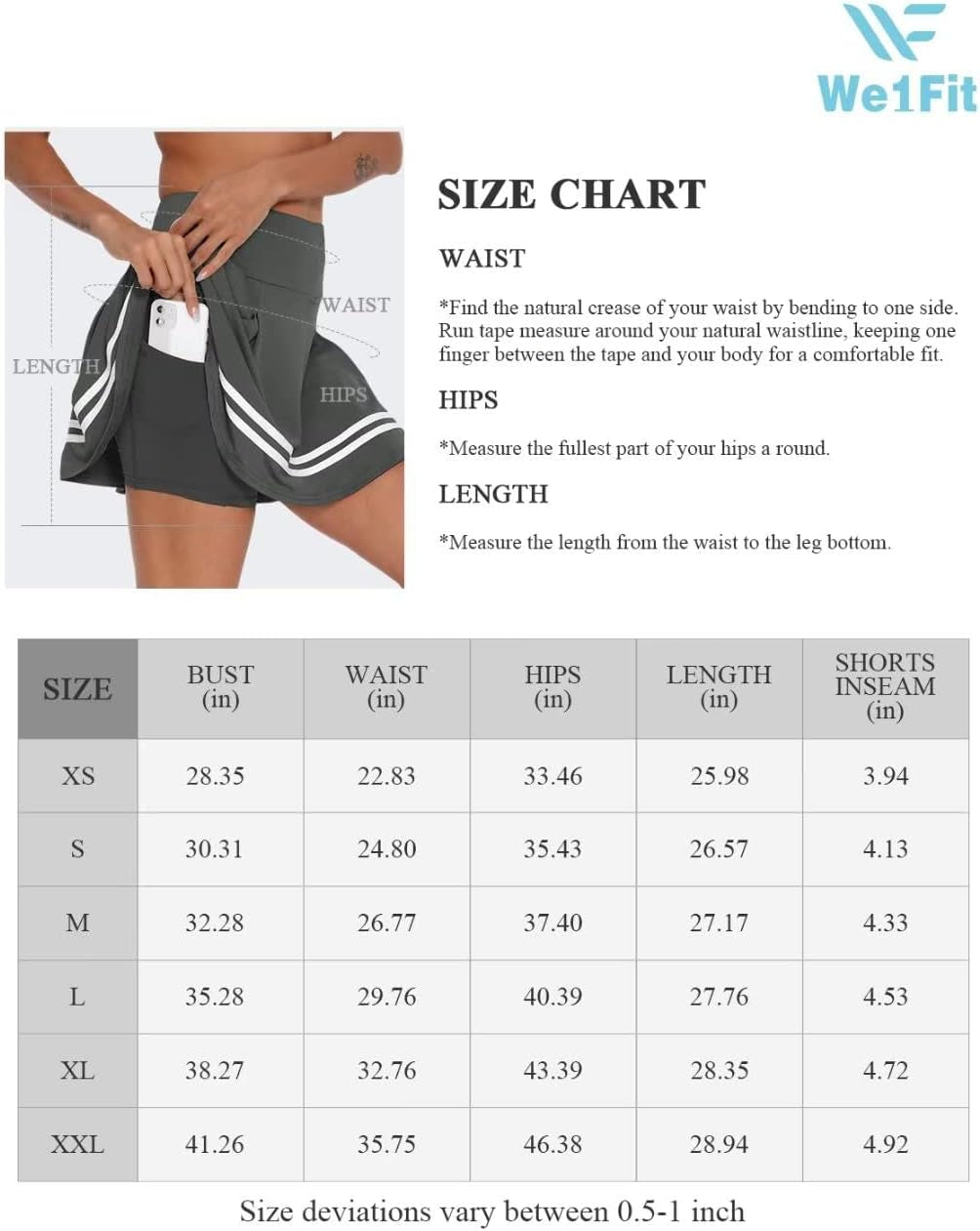 Womens High Waisted Tennis Skirts Pleated Golf Skorts with Ball Pockets Activewear Dark Gray