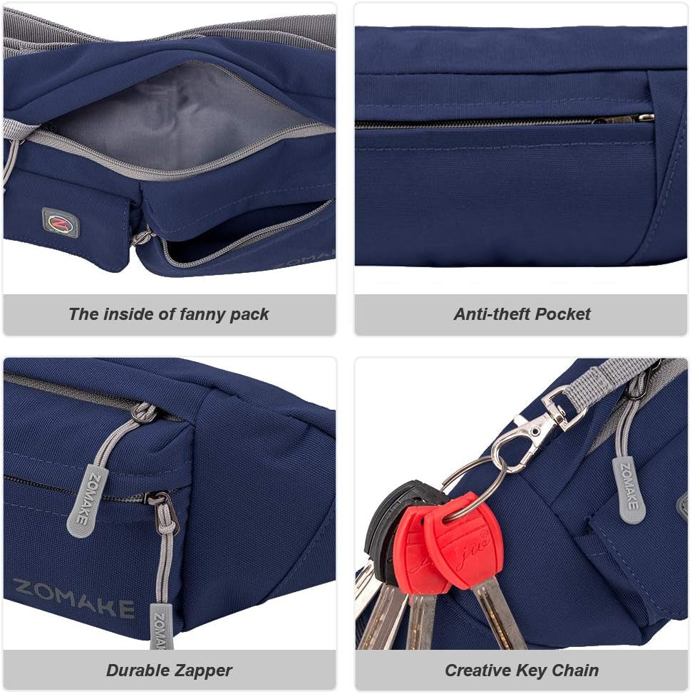 Crossbody Fanny Pack for Women Men:Small Runners Belt Bag with Adjustable Strap - Fashion Water Resistant Waist Bag, Mini Bum Bag Pouch Bag for Running Travel Hiking Carrying All Phones,By